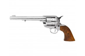 Макет револьвера Denix Colt Peacemaker .45 (D7/1-1191NQ, 7.5 дюймов, 1873 г, никель, дерево)