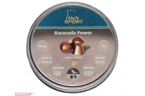 Пули пневматические H&N Baracuda Power 4.5 мм (300 шт, 0.69 г)