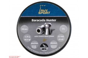 Пули пневматические H&N Baracuda Hunter 5.5 мм (200 шт, 1.18 г)