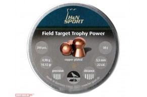 Пули сферические пневматические H&N Field Target Trophy Power 5.5 мм (200 шт, 0.98 г)