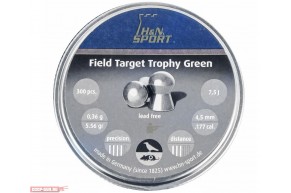 Пули пневматические H&N Field Target Trophy Green 4.5 мм (300 шт, 0.36 г)