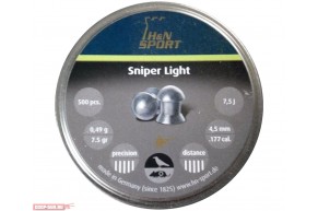 Пули пневматические H&N Sniper Light 4.5 мм (500 шт, 0.49 г)