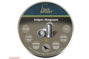 Пули пневматические H&N Sniper Magnum 5.5 мм (250 шт, 1.17 г)