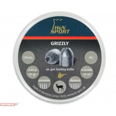 Пули пневматические H&N Grizzly 6.35 мм (150 шт, 2.02 г)