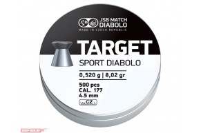 Пули пневматические JSB Diablo Target Sport 4.5 мм (500 шт, 0.52 г)