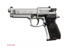 Пневматический пистолет Umarex Beretta 92 FS Никель (с чёрн. накладками)