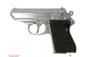 Макет пистолета Walther PPK Denix D7 / 1277 NQ (ММГ, Никель, Вальтер)