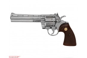 Макет револьвера Colt Phyton Denix D7 / 6304 (ММГ, Хром)