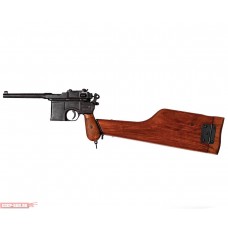 Макет пистолета Mauser C96 Denix D7 / 1025 (ММГ, Маузер, Приклад, 1896 г.)