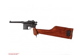 Макет пистолета Mauser C96 Denix D7 / 1025 (ММГ, Маузер, Приклад, 1896 г.)