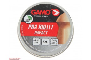 Пневматические пули Gamo PBA Bullet 4.5 мм (125 шт, 0.45 г)