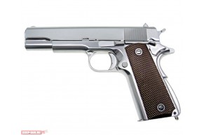 Страйкбольный пистолет WE Colt 1911A1 (Blowback, Хром)