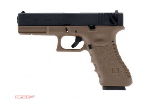 Страйкбольный пистолет WE Glock 18 Tan (Blowback)