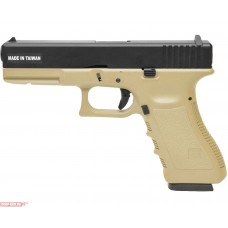 Страйкбольный пистолет KJW Glock G17 (6 мм, KP-17.Gas Tan)