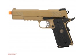 Страйкбольный пистолет WE Colt M1911A1 MEU Tan (6 мм, песочный)