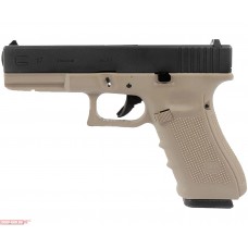 Страйкбольный пистолет WE Glock 17 Gen 4 Tan (6 мм, сменные накладки)