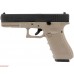 Страйкбольный пистолет WE Glock 17 Gen 4 Tan (6 мм, сменные накладки)