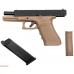 Страйкбольный пистолет WE Glock 17 Gen 4 Tan (6 мм, сменные накладки)