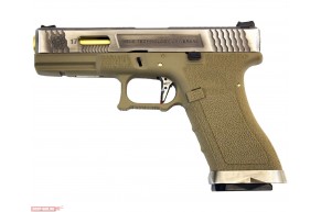 Страйкбольный пистолет WE Glock 17 G-Force Tan (6 мм, Blowback)