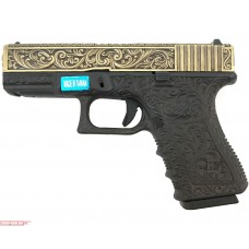 Страйкбольный пистолет WE Glock 19 Gen 3 Bronze (6 мм, металл)