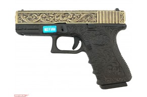 Страйкбольный пистолет WE Glock 19 Gen 3 Bronze (6 мм, металл)