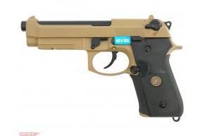 Страйкбольный пистолет WE Beretta M92F Tan (6 мм, Blowback)