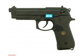 Страйкбольный пистолет WE Beretta M92F Black (6 мм, Blowback)