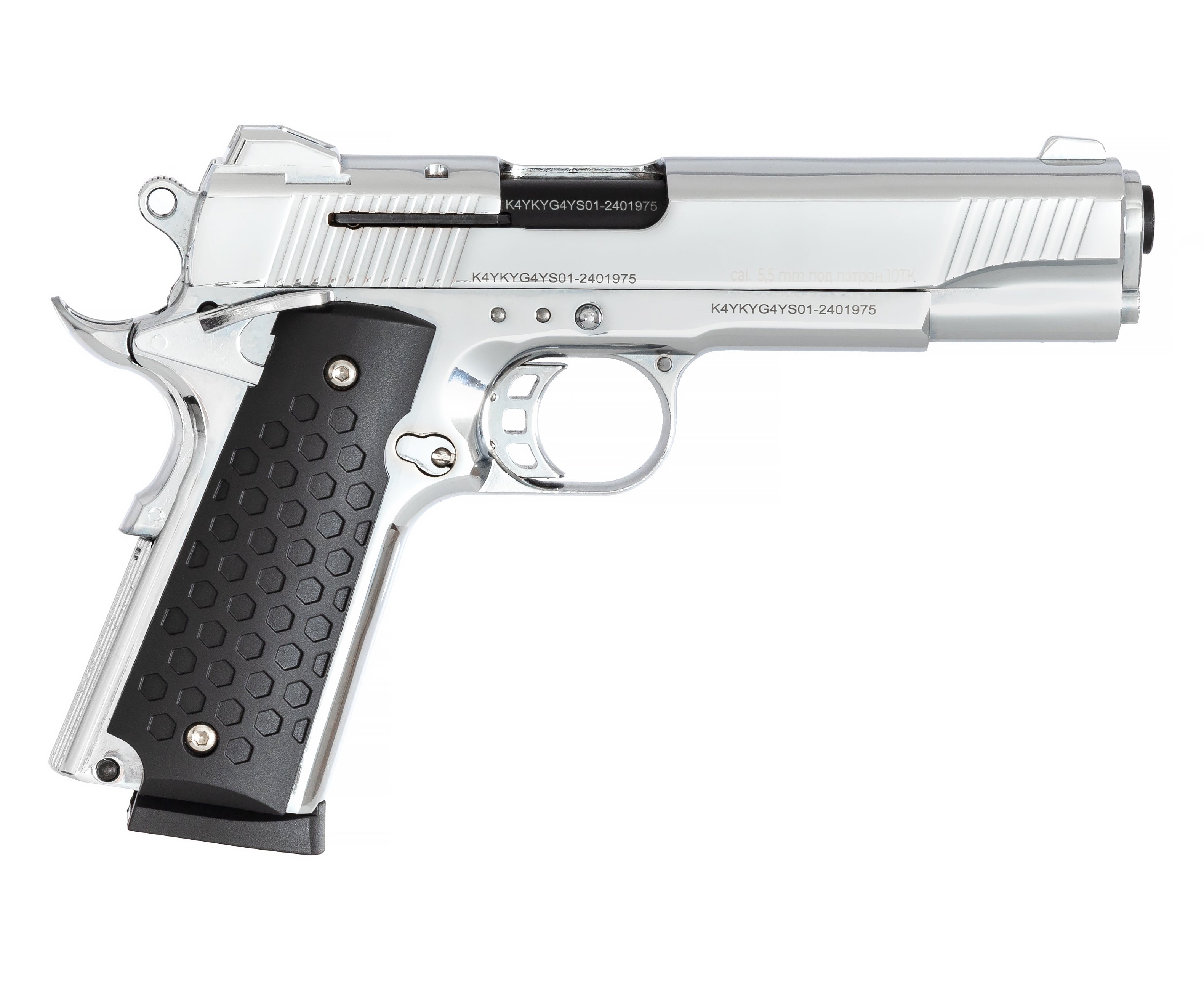 Сигнальный пистолет Курс-С К1911 5.5 мм (Colt, под патрон 10ТК, хром)