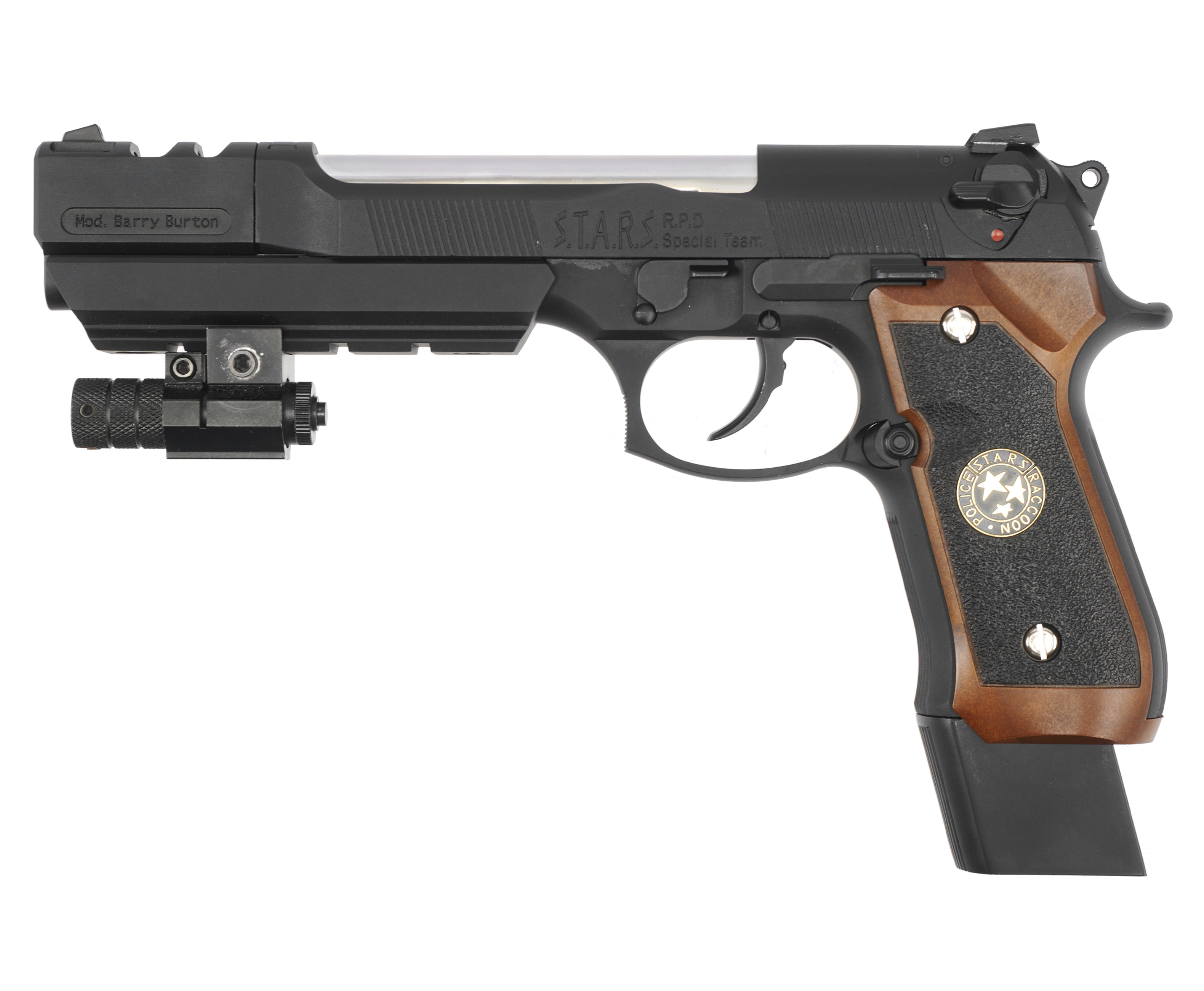Страйкбольный пистолет WE Beretta M92F Biohazard (6 мм, Brown, GBB, Green Gas)