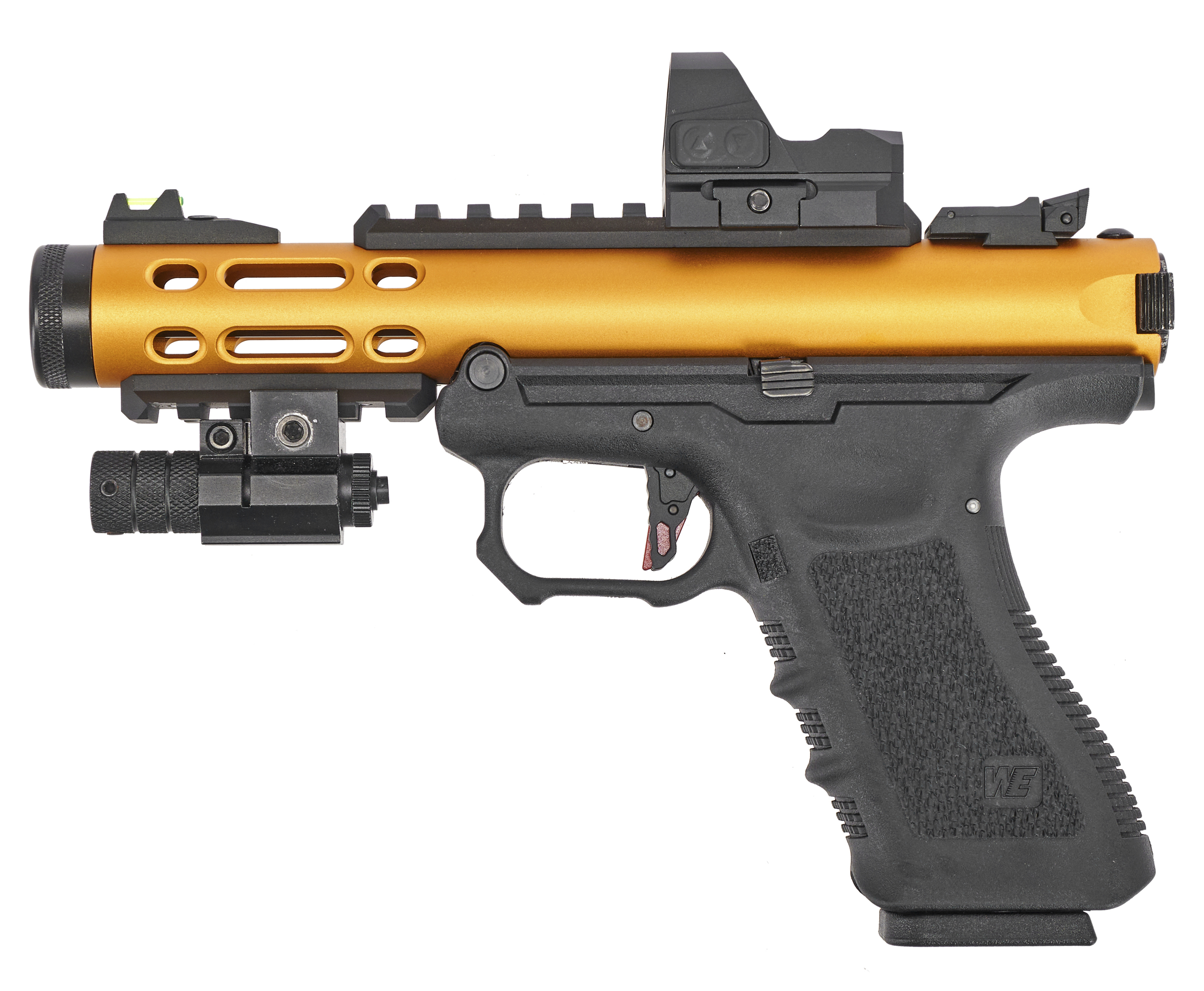 Страйкбольный пистолет WE Galaxy (Gold, 6 мм, GBB, Green Gas, WE-GX01A-GD)