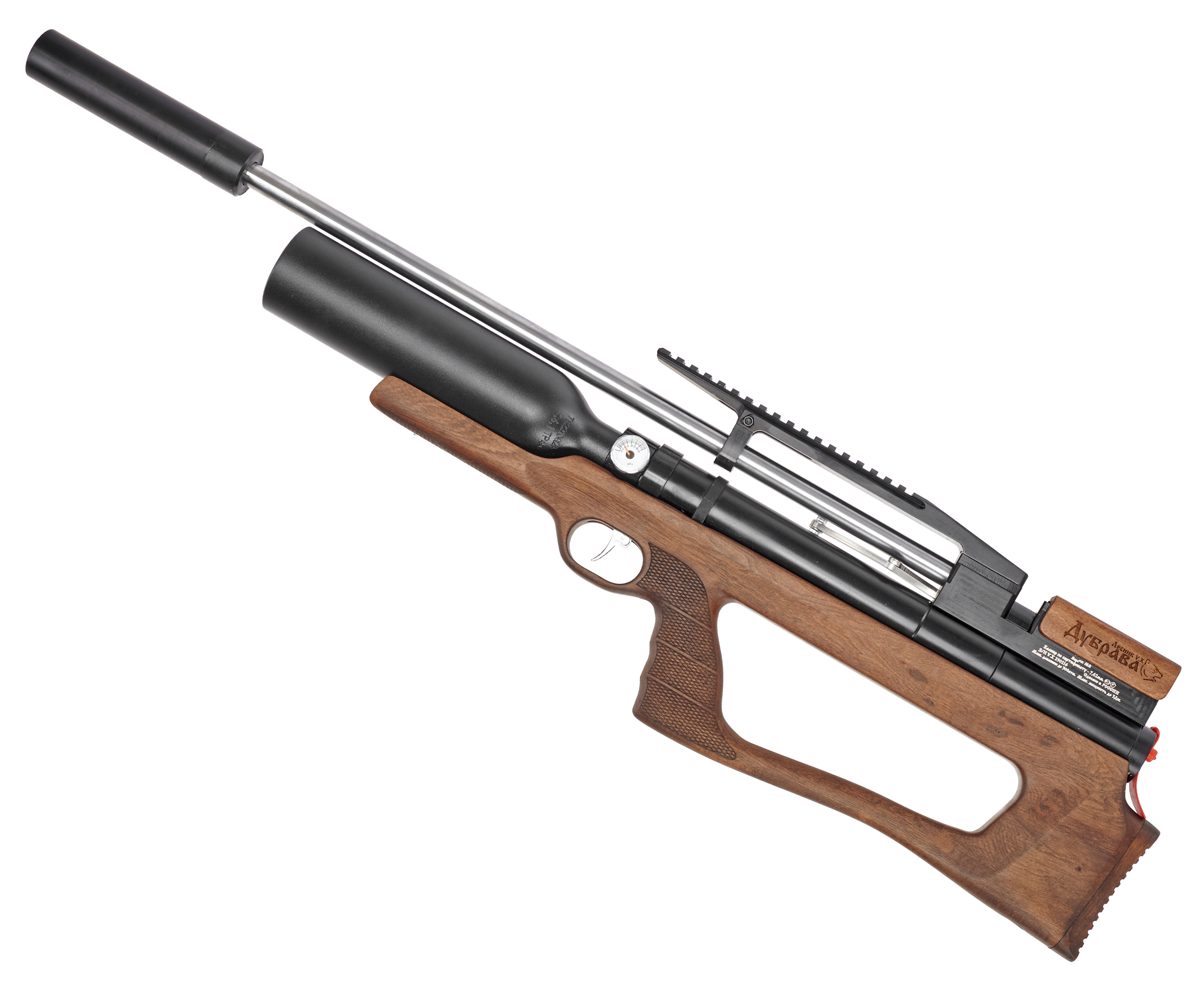 Пневматическая винтовка Дубрава Лесник Bull-Pup VX Колба Magnum 7.62 мм (600 мм, дерево)