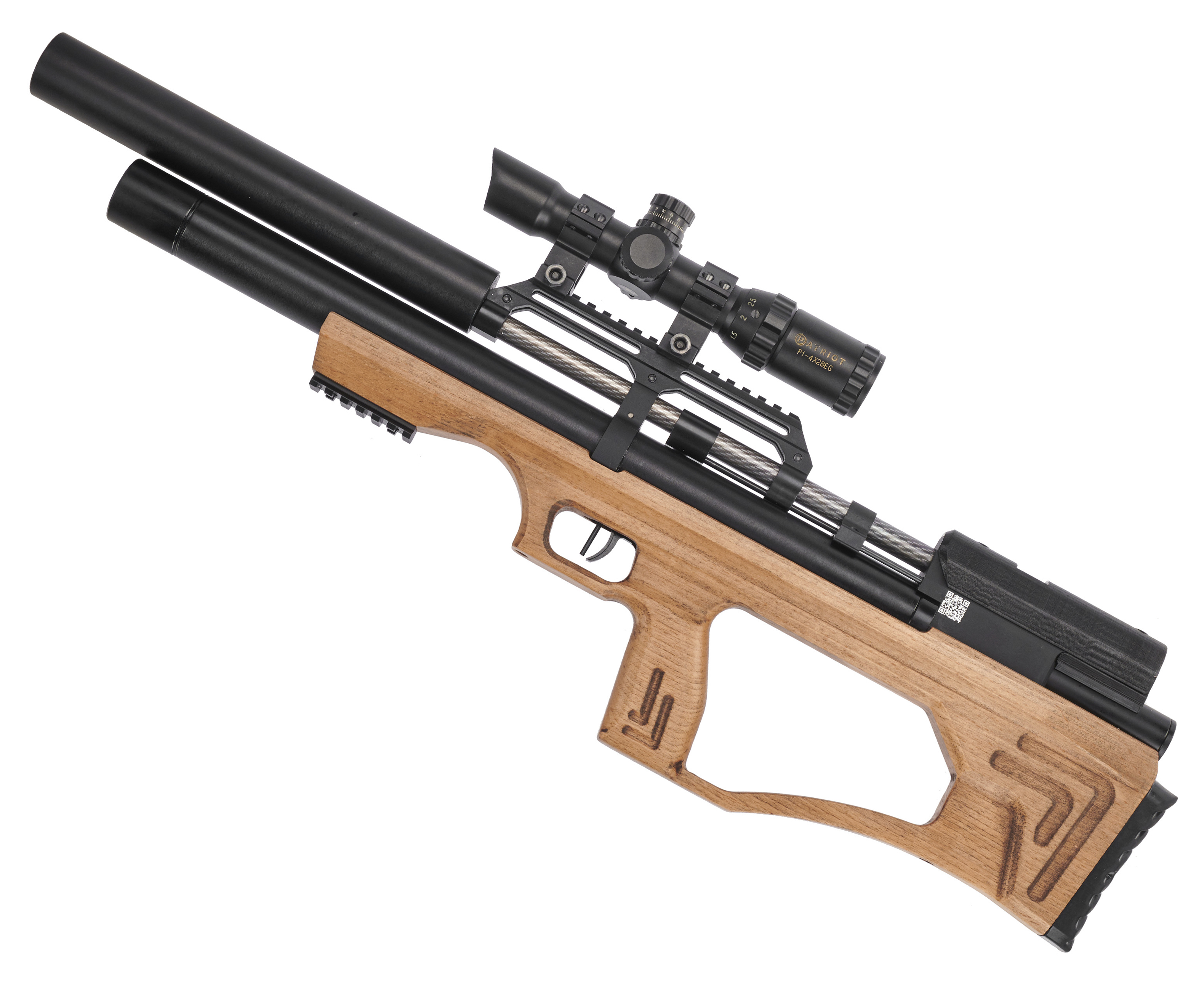 Пневматическая винтовка KrugerGun Снайпер BullPup 6.35 мм (редуктор, дерево L, 500 мм, резервуар 510, передний взвод)