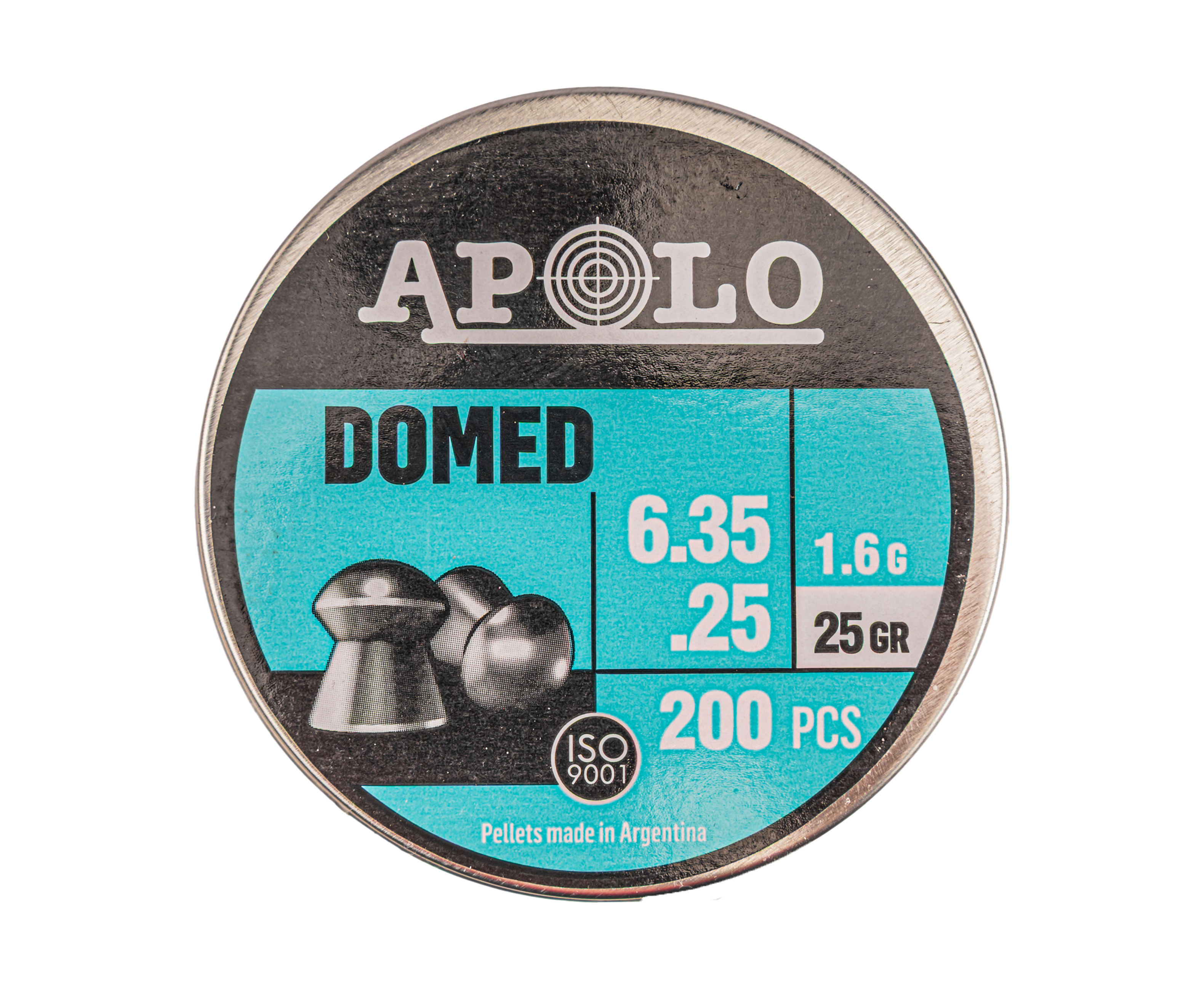 Пули пневматические Apolo Domed 6.35 мм (200 шт, 1.6 г)