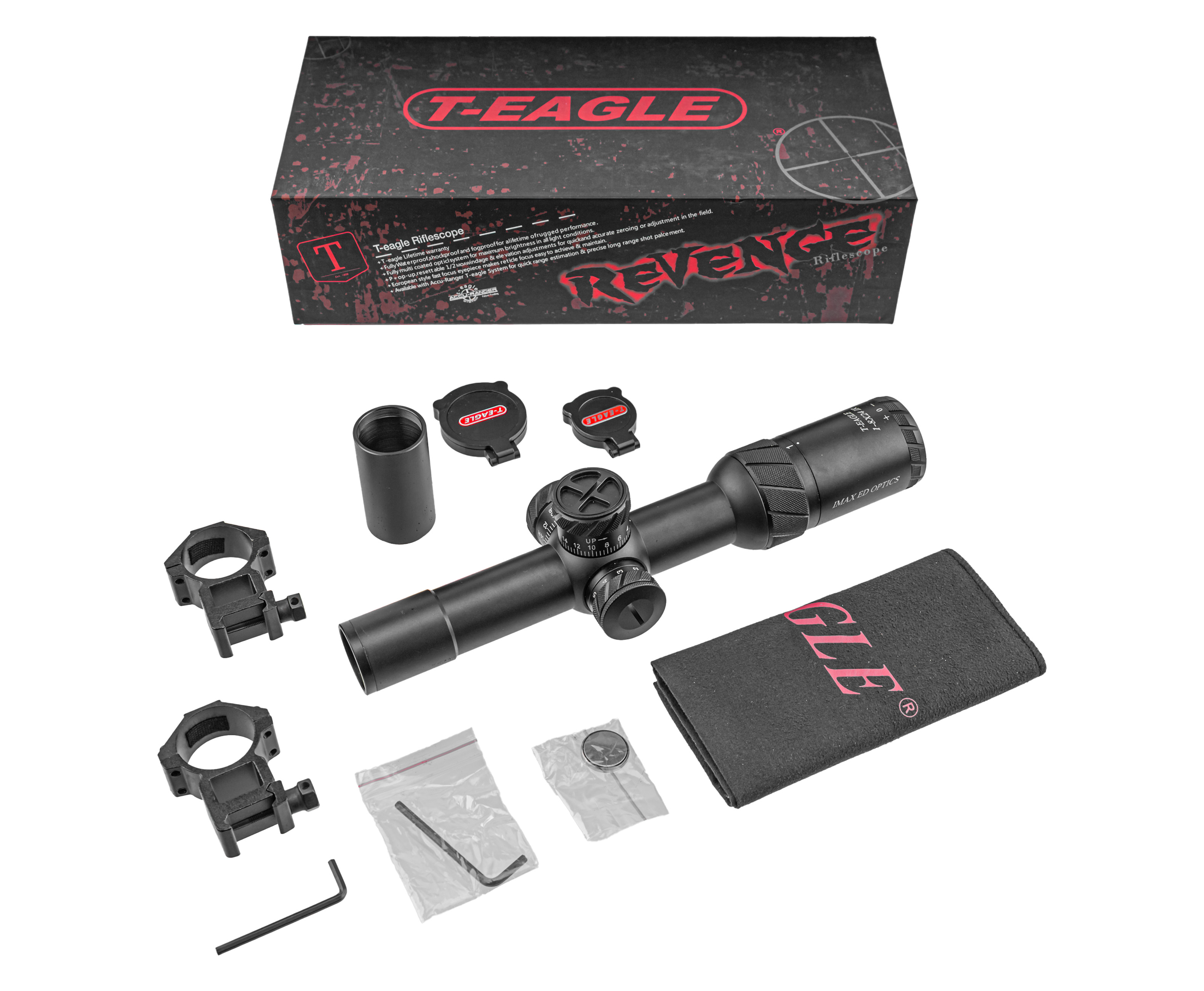 Оптический прицел T-Eagle ED 1-8x24 IR SFP (30 мм, подсветка)