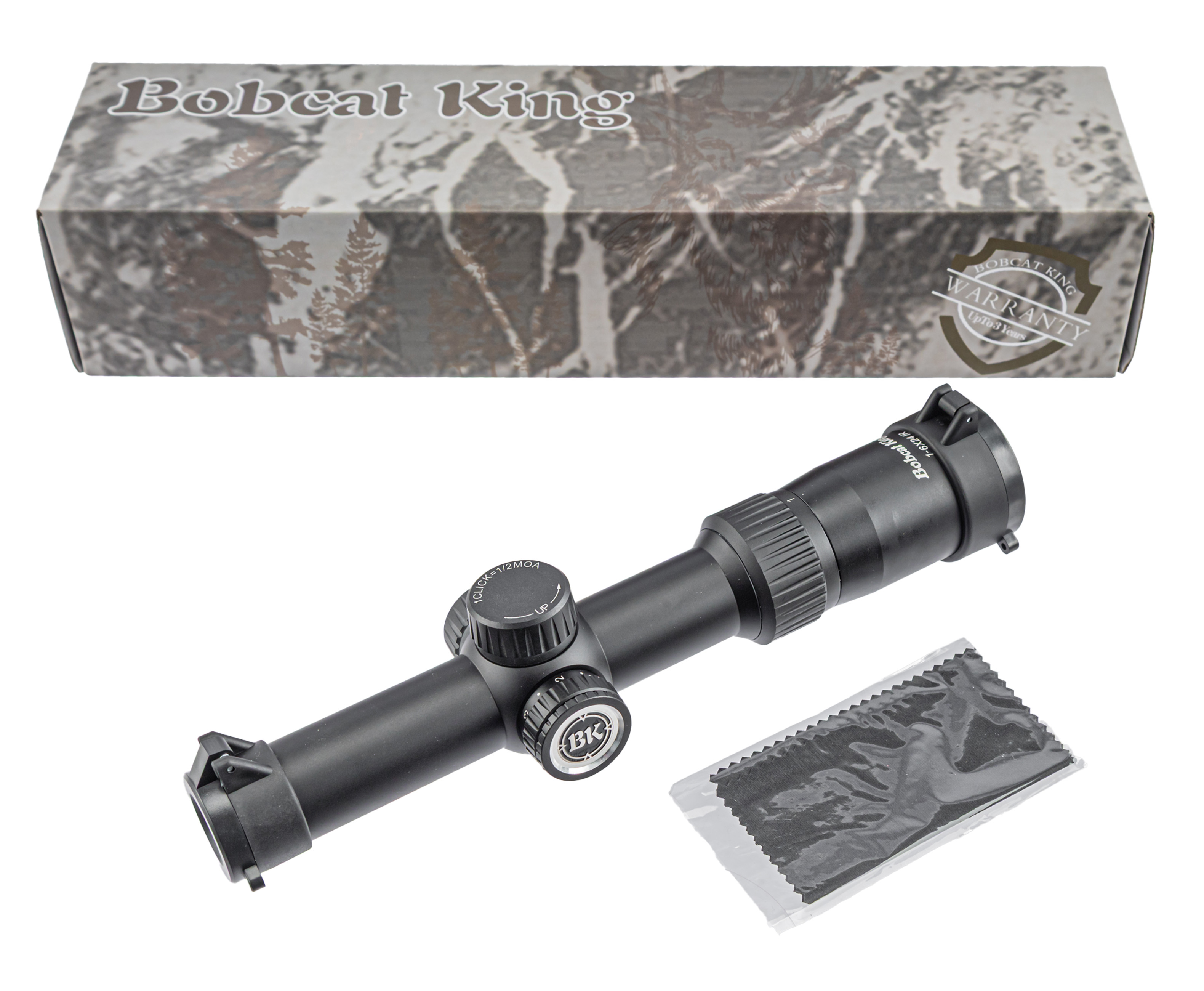 Оптический прицел Bobcat King HD 1-6x24 IR (30 мм, подсветка, Mil-Dot)