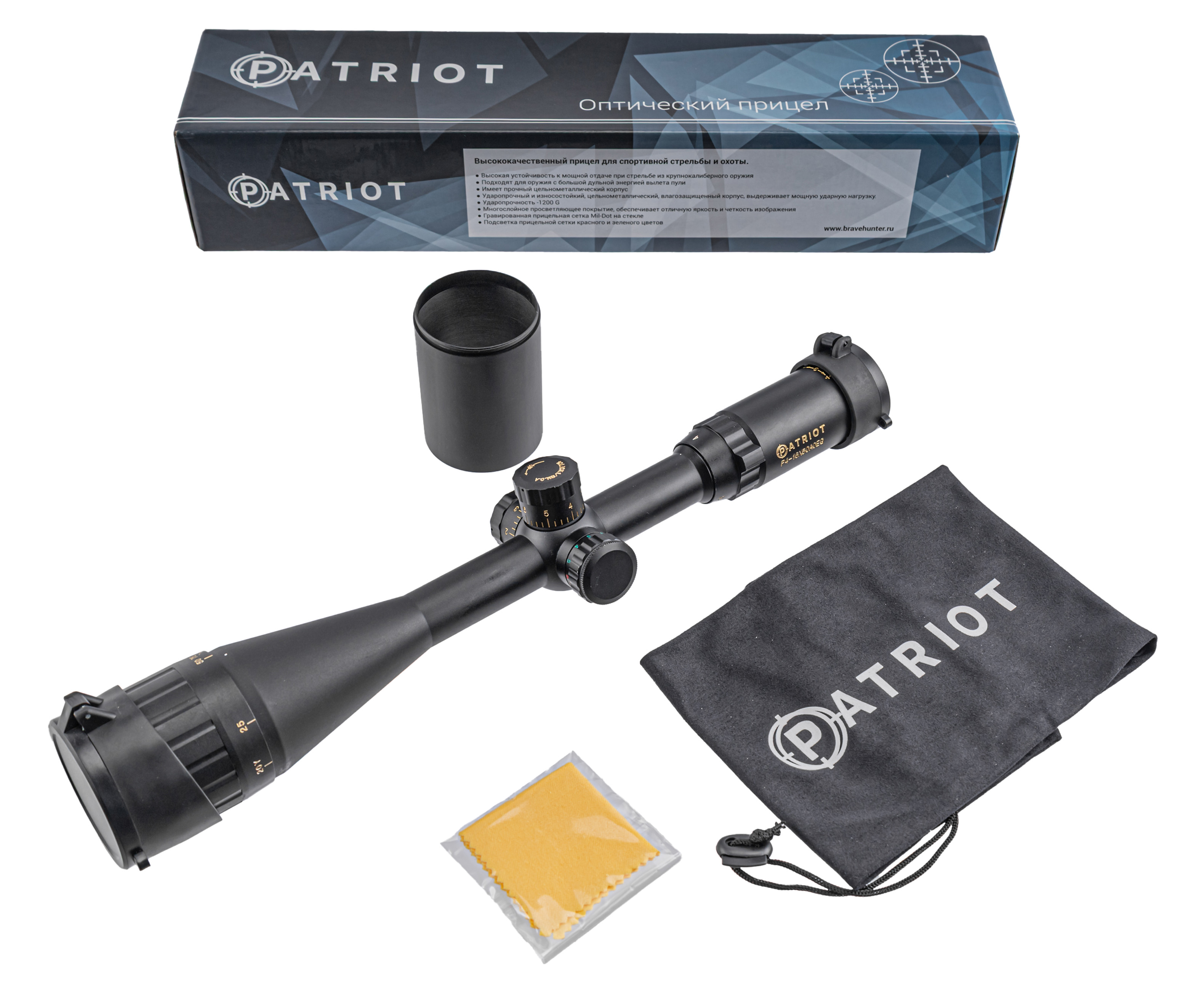 Оптический прицел Patriot P 4-16x50 AOEG (BH-PT415G, Mil-Dot, подсветка, 25.4 мм)