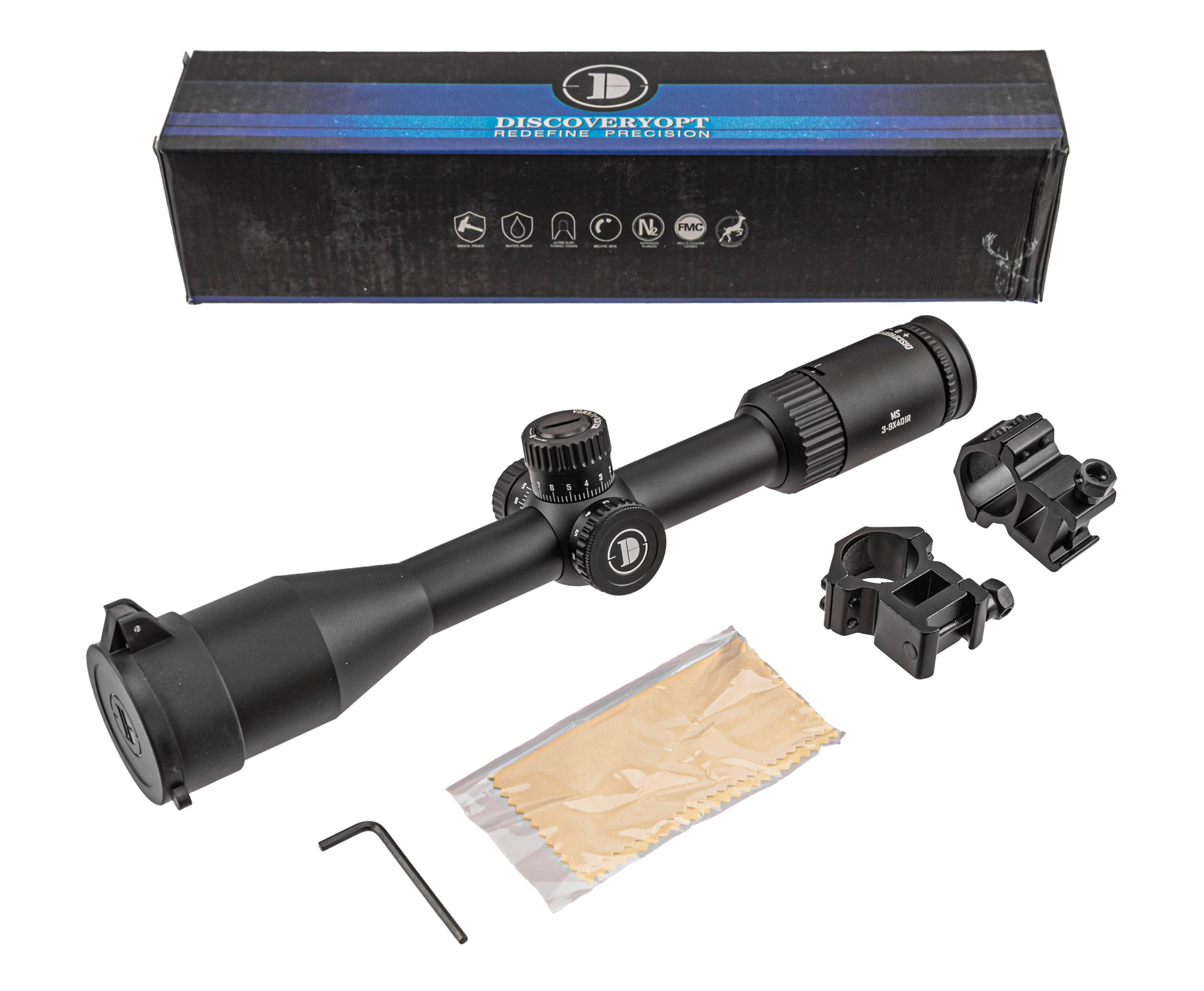 Оптический прицел Discovery MS 3-9x40 IR SFP-MOA (25.4 мм, Weaver, подсветка, HMD)