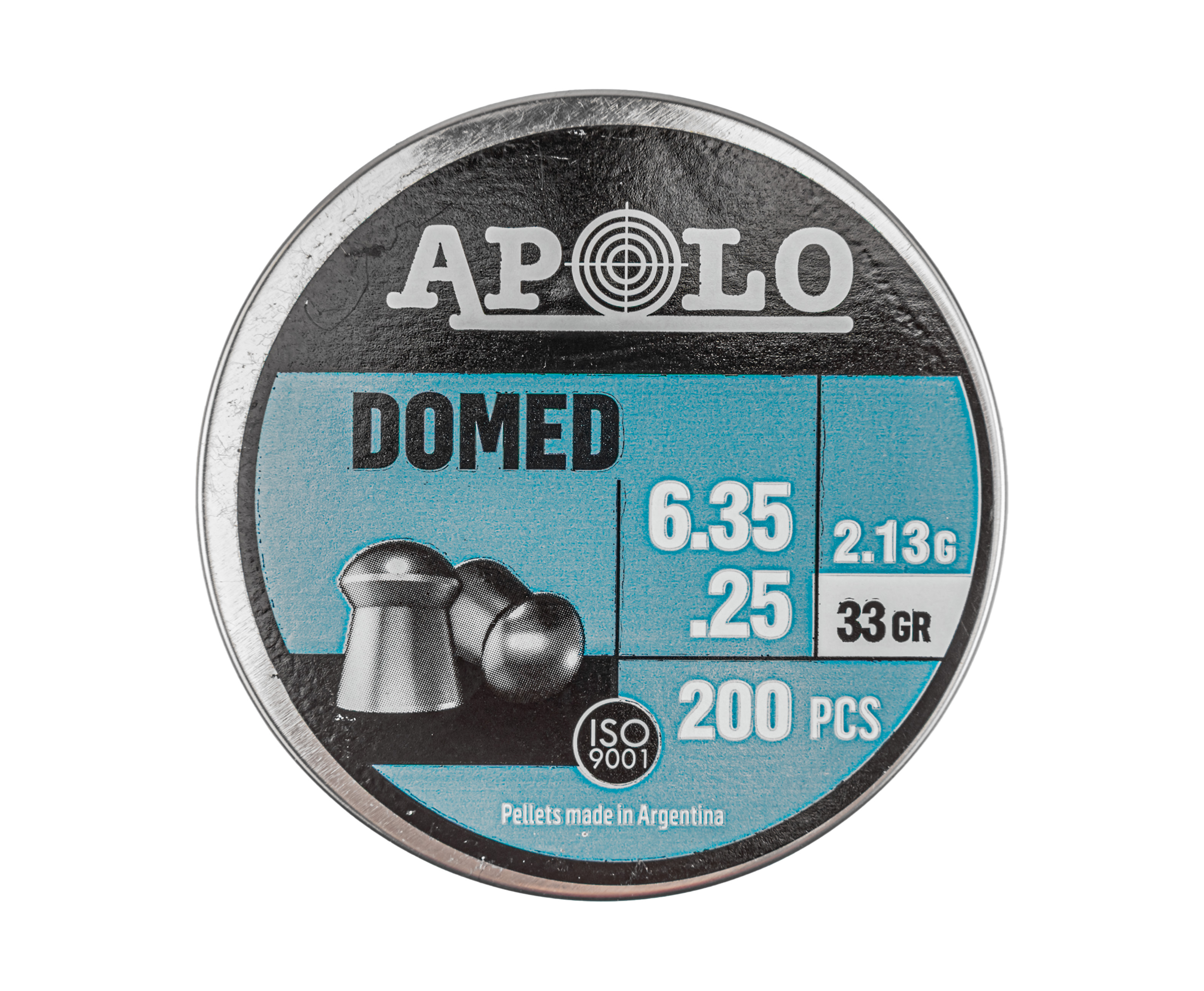 Пули пневматические Apolo Domed 6.35 мм (200 шт, 2.13 г)