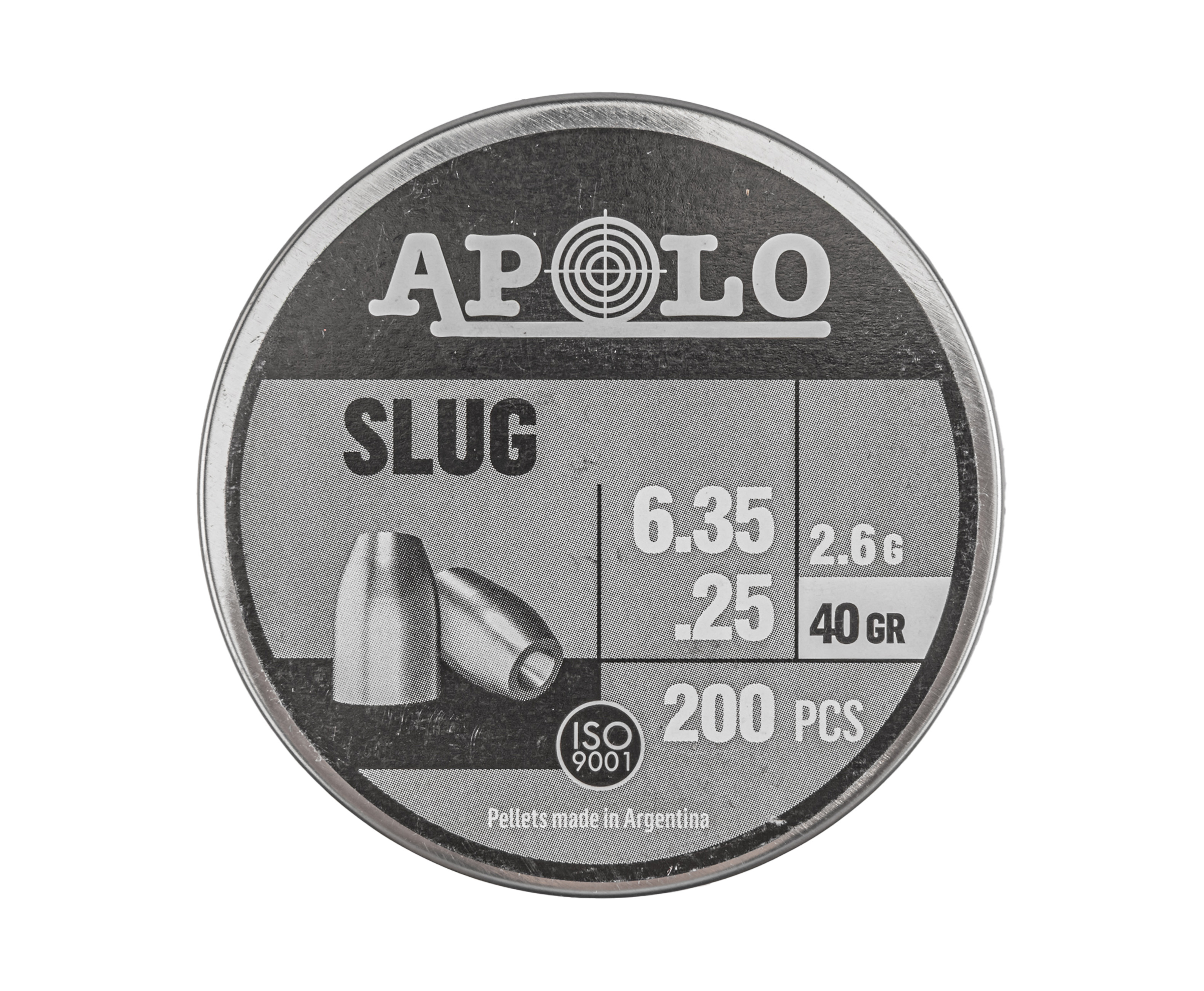 Пули пневматические Apolo Slug 6.35 мм (200 шт, 2.6 гр)