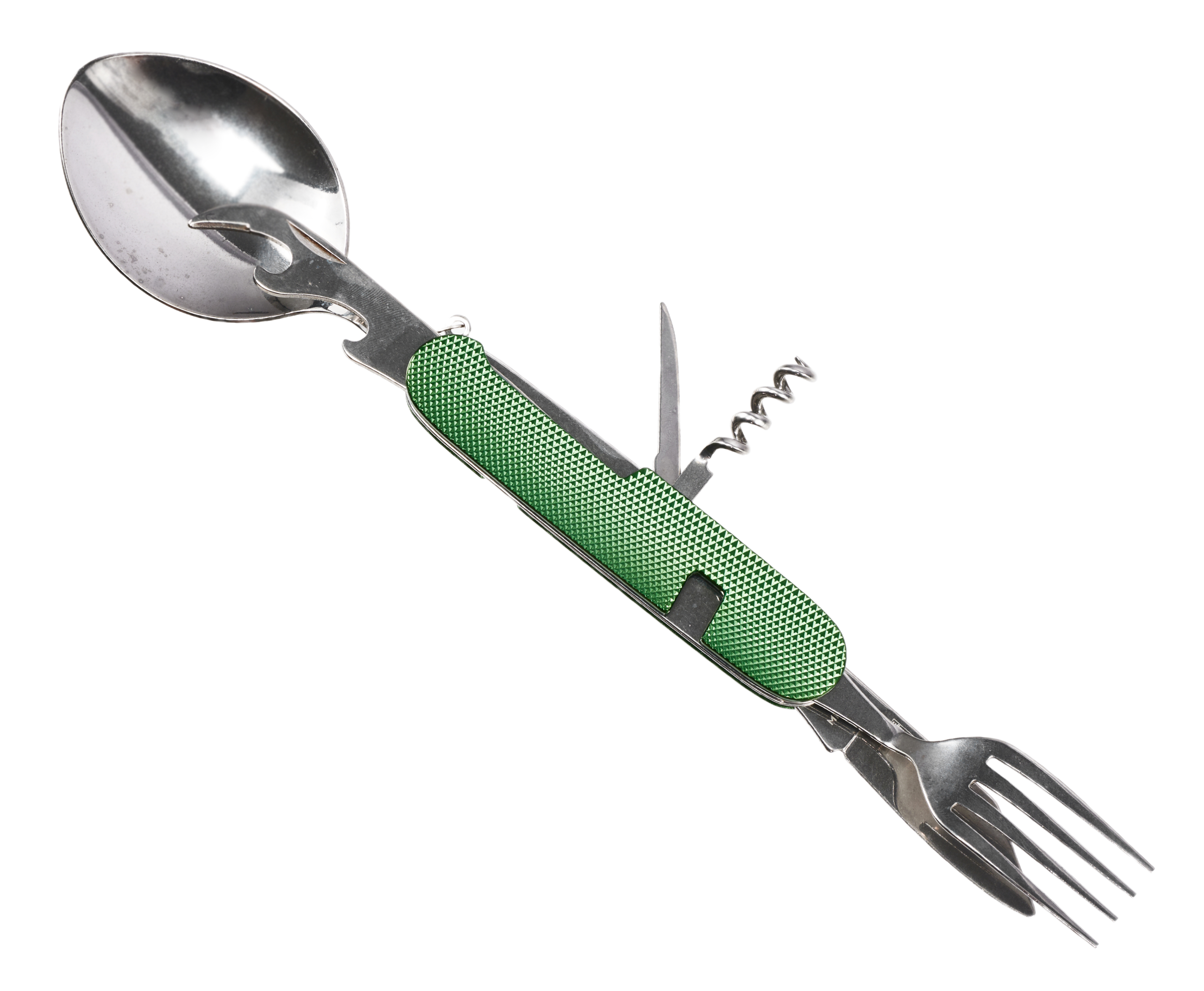 Походный столовый набор Ножемир MNG-19 (зеленый, ложка, вилка)