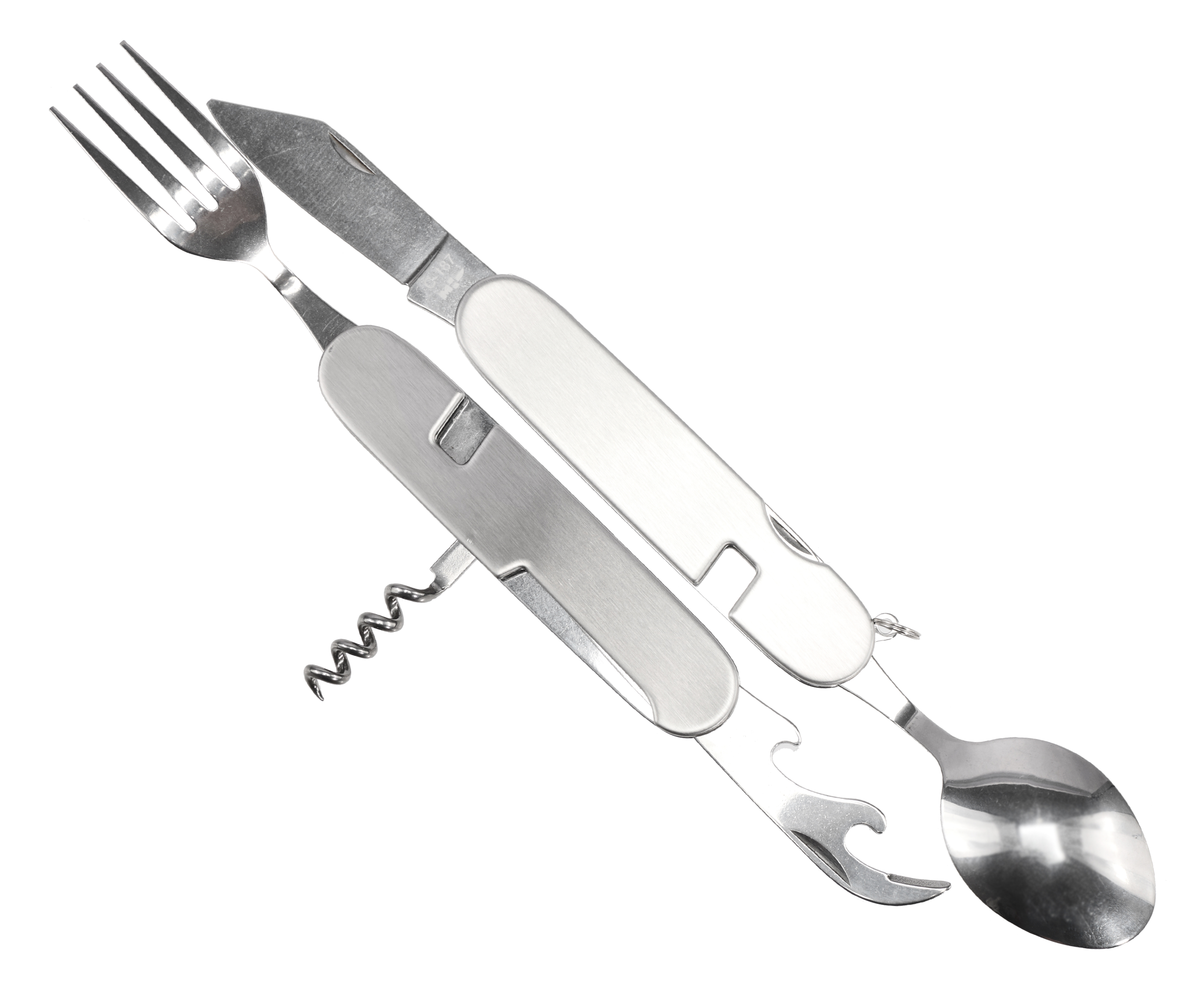 Походный столовый набор Ножемир C-187 (серый, ложка, вилка)