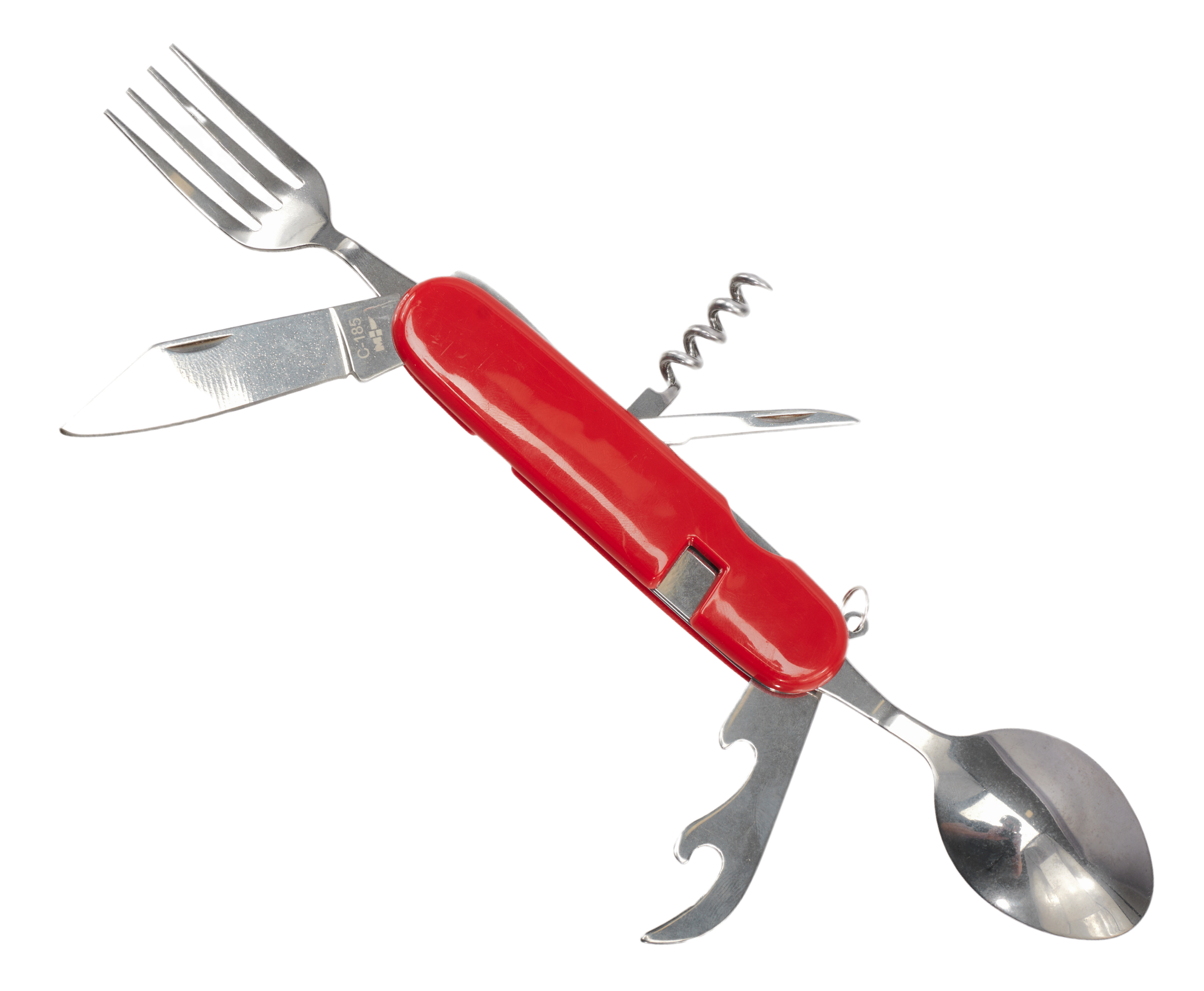 Походный столовый набор Ножемир C-185 (красный, ложка, вилка)
