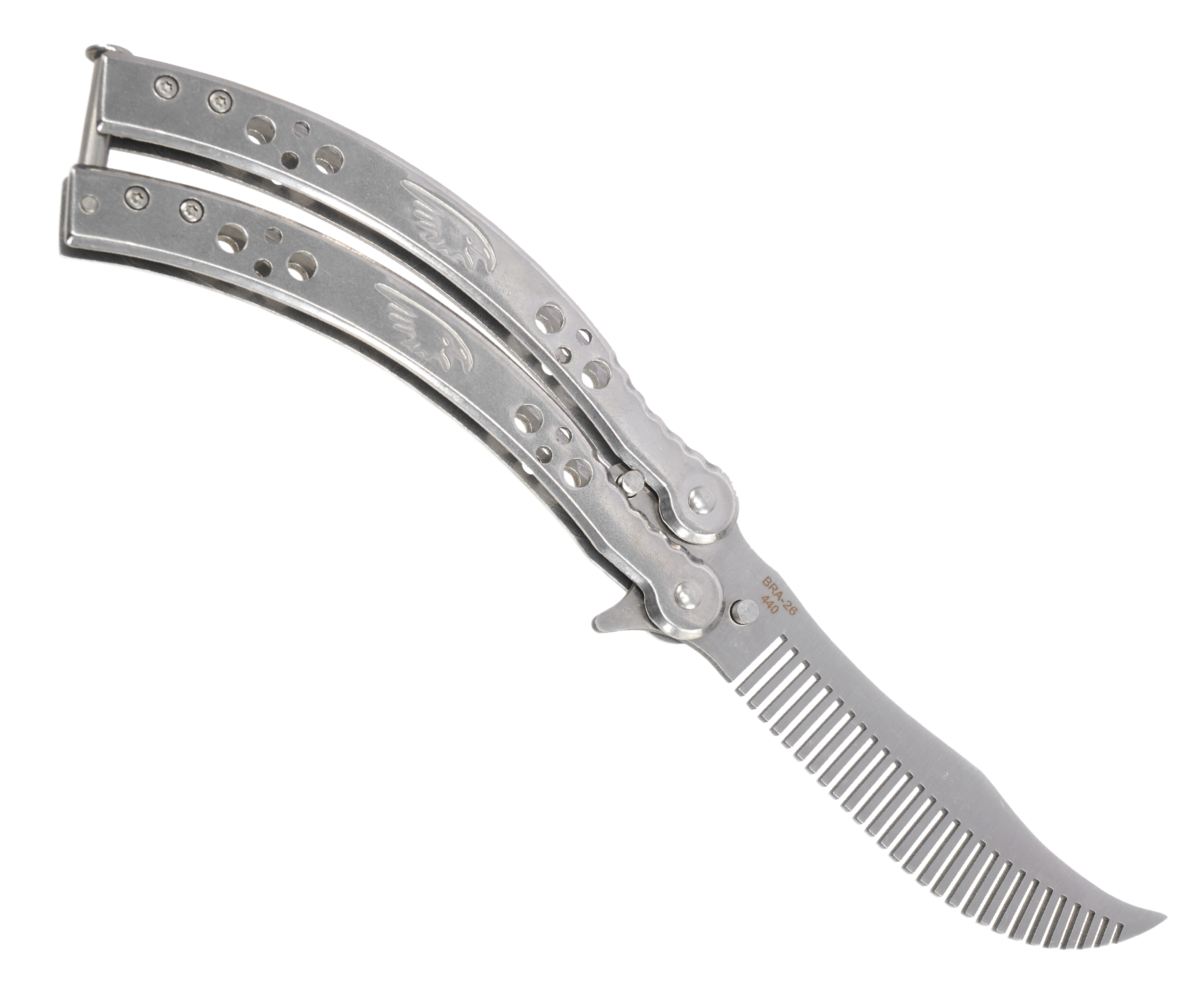 Нож тренировочный Ножемир Skalp BRA-26 (бабочка, расческа)