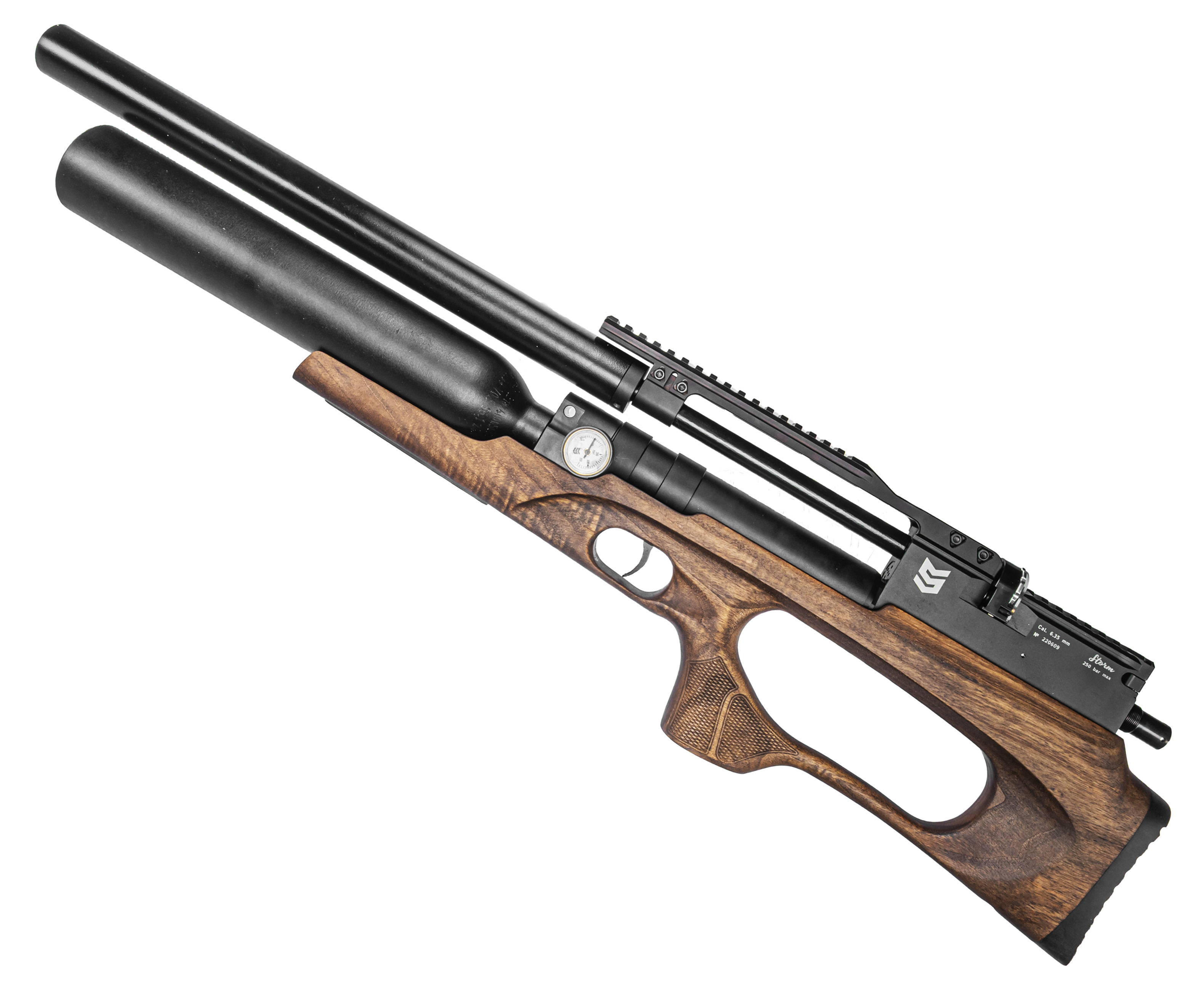 Пневматическая винтовка Storm Titan Magnum Bullpup 6.35 мм (550 мм, PCP, полнотел, колба)