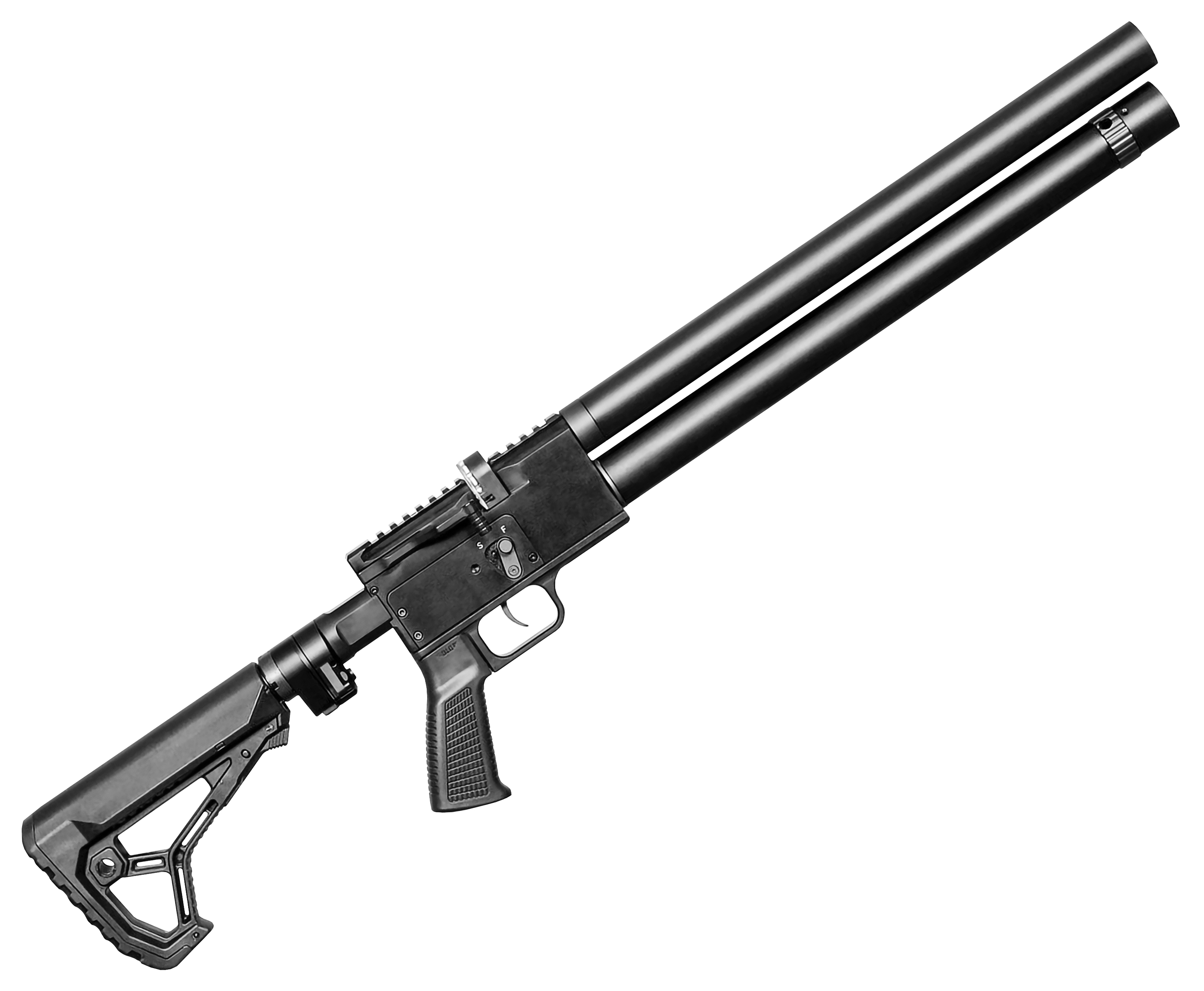 Пневматическая винтовка Storm Minigun Magnum Tactic 6.35 мм (PCP, 380 мм, складной)