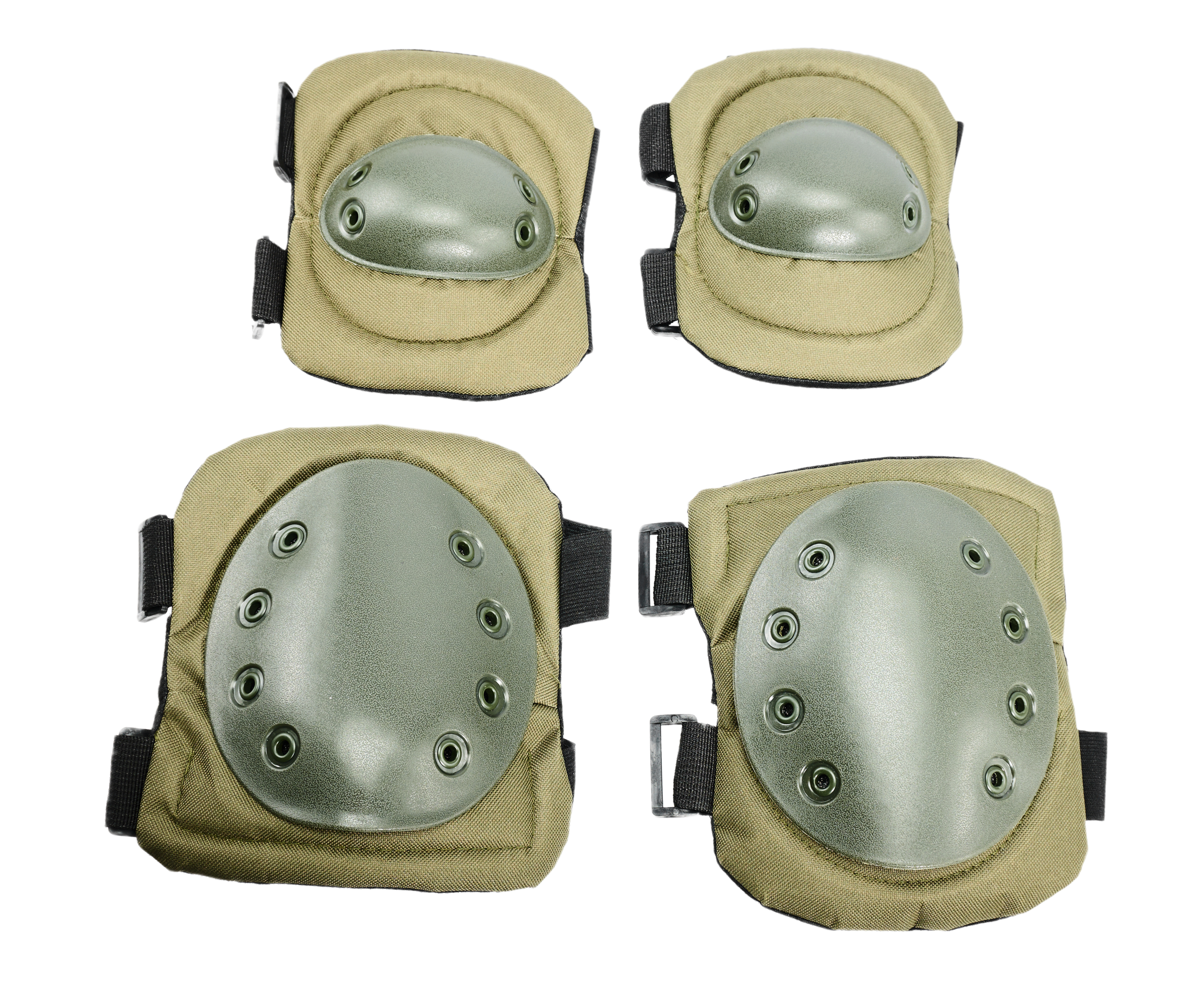 Защитный комплект Anbison Sports AS-PG0022OD (олива, наколенники, налокотники)