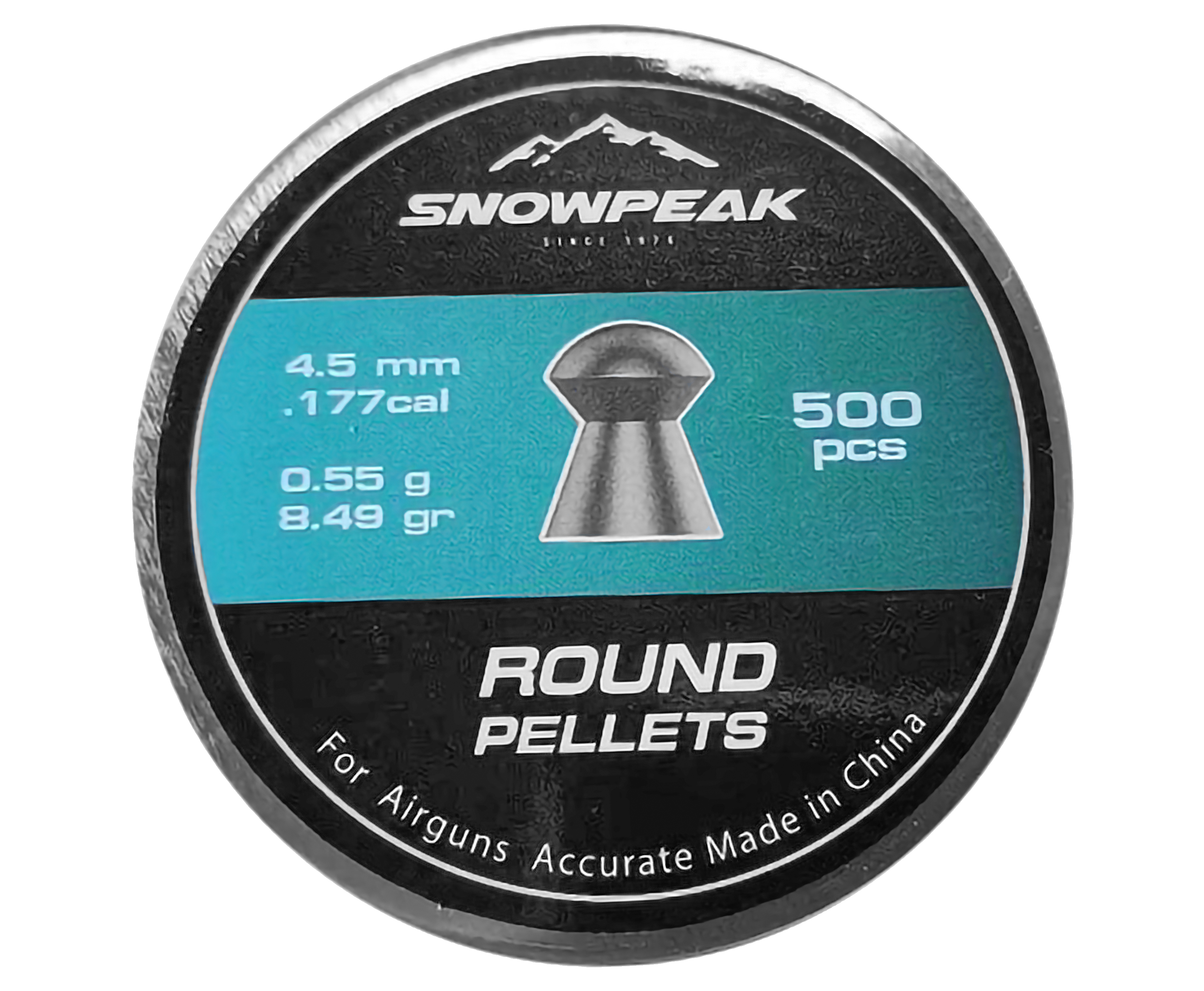 Пули пневматические Snowpeak Round 4.5 мм (500 шт, 0.55 грамма)