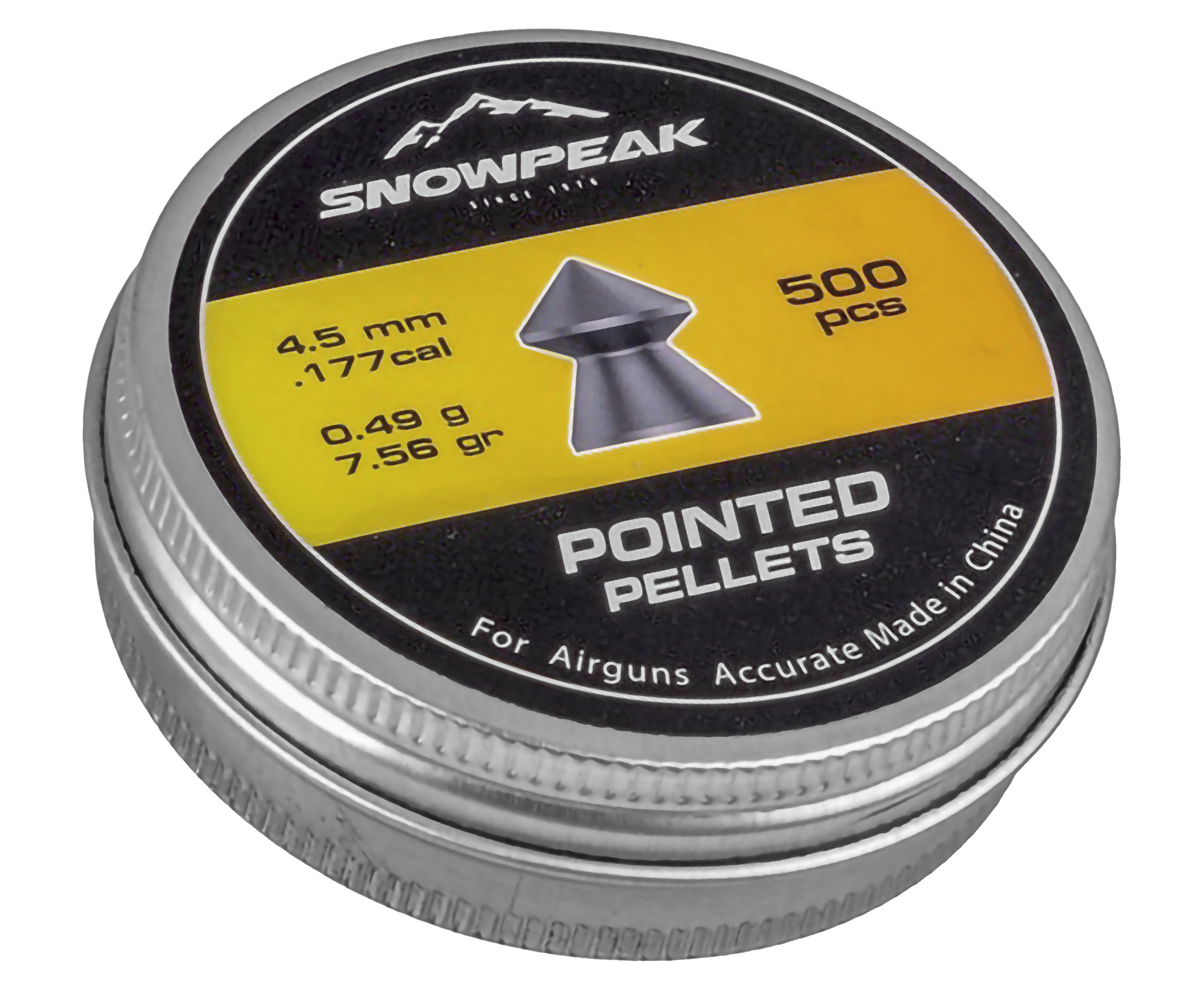 Пули пневматические Snowpeak Pointed 4.5 мм (500 шт, 0.49 грамма)