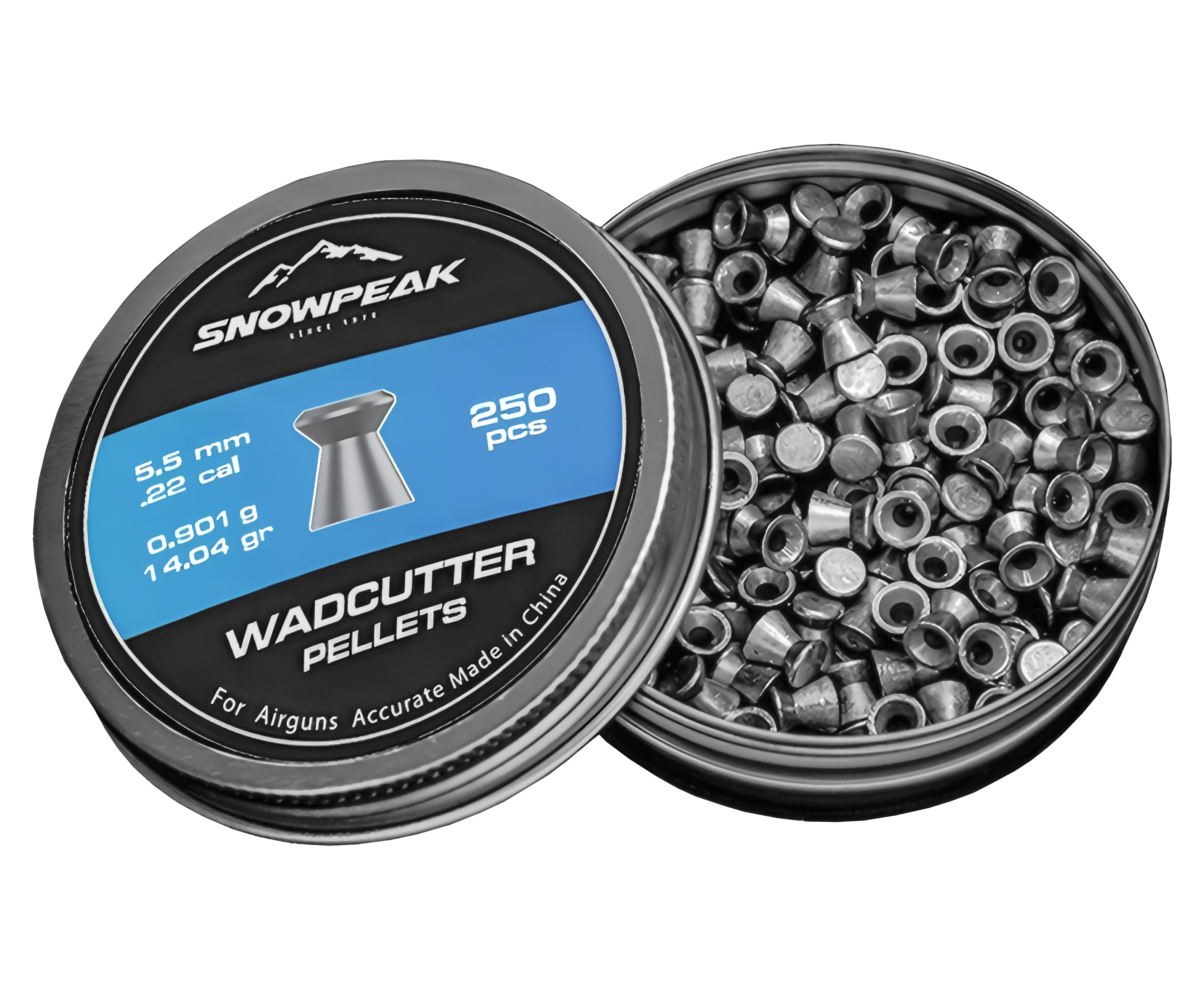 Пули пневматические Snowpeak Flat 5.5 мм (250 шт, 0.901 грамма)