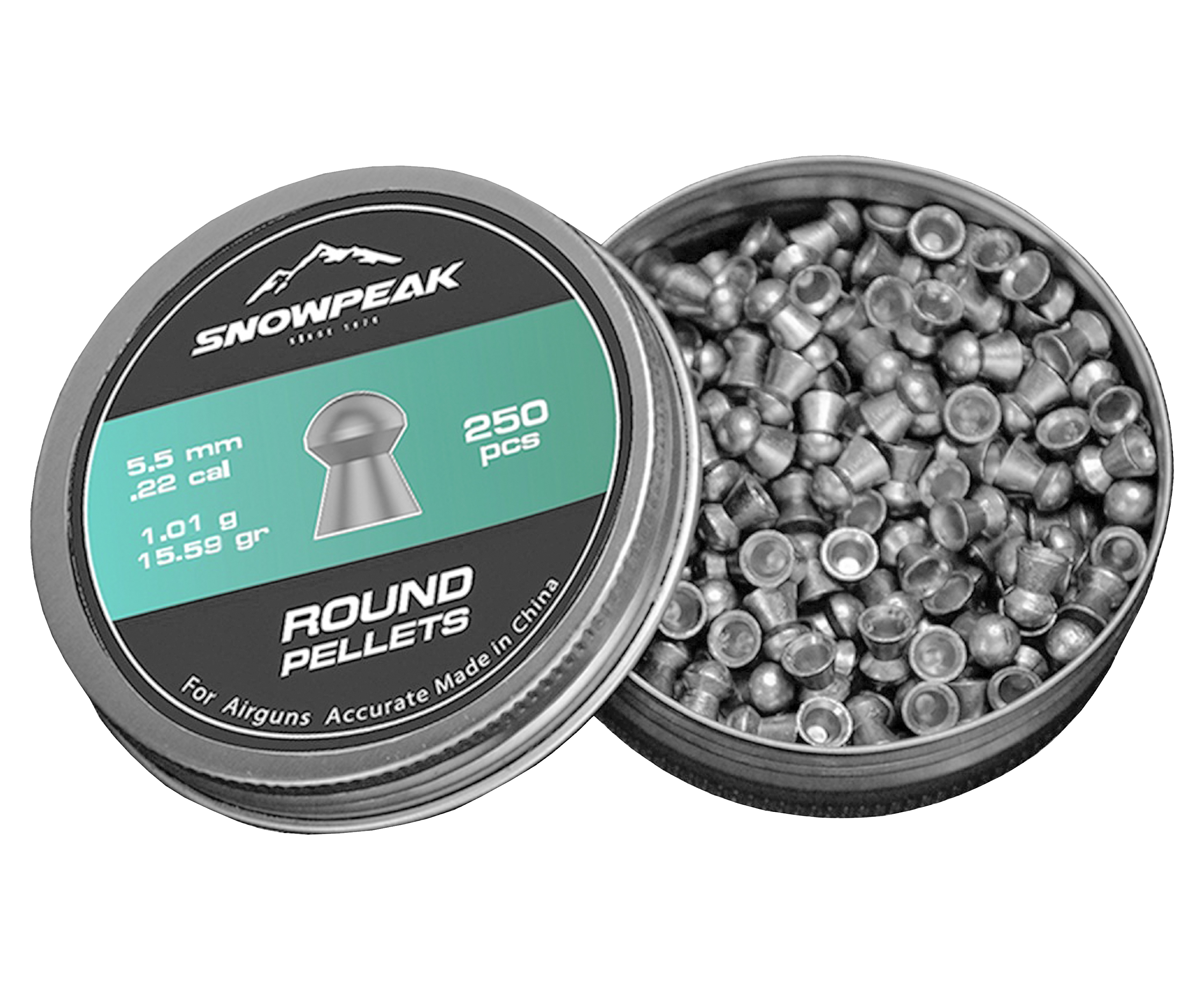 Пули пневматические Snowpeak Round 5.5 мм (250 шт, 1.01 грамм)